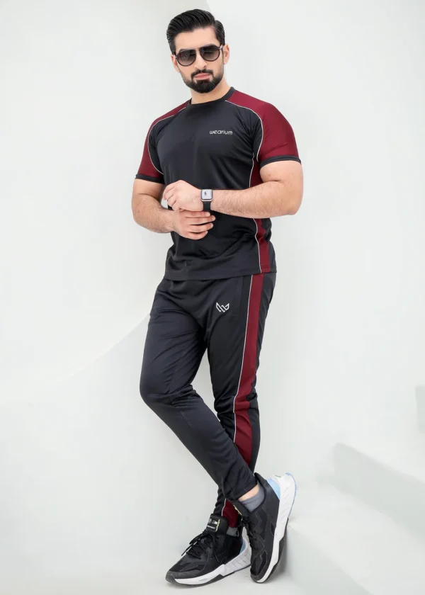 Topnotch Black/Burgundy - Dri-Fit